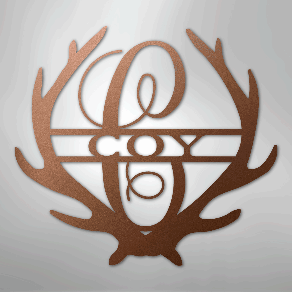 Custom Metal Monogram Sign - MEM-2